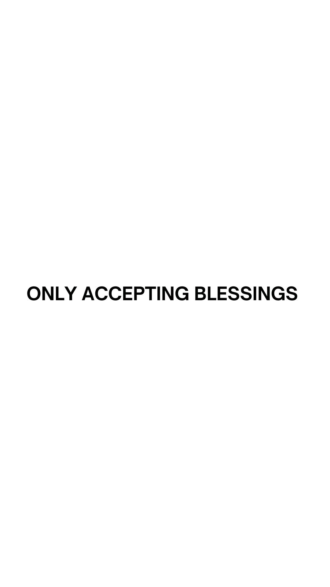 black mirror sticker / only accepting blessings