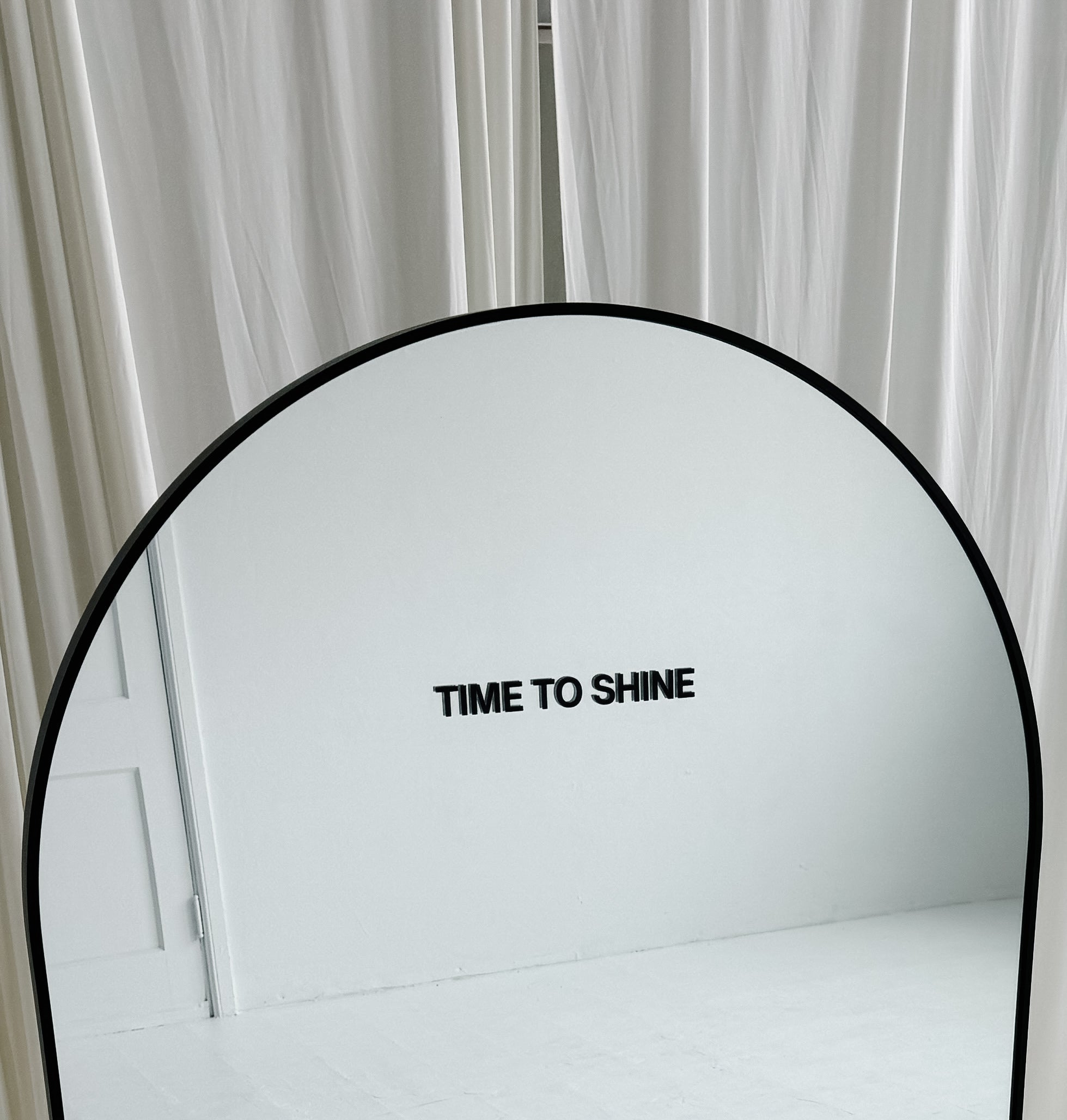 black mirror sticker / time to shine