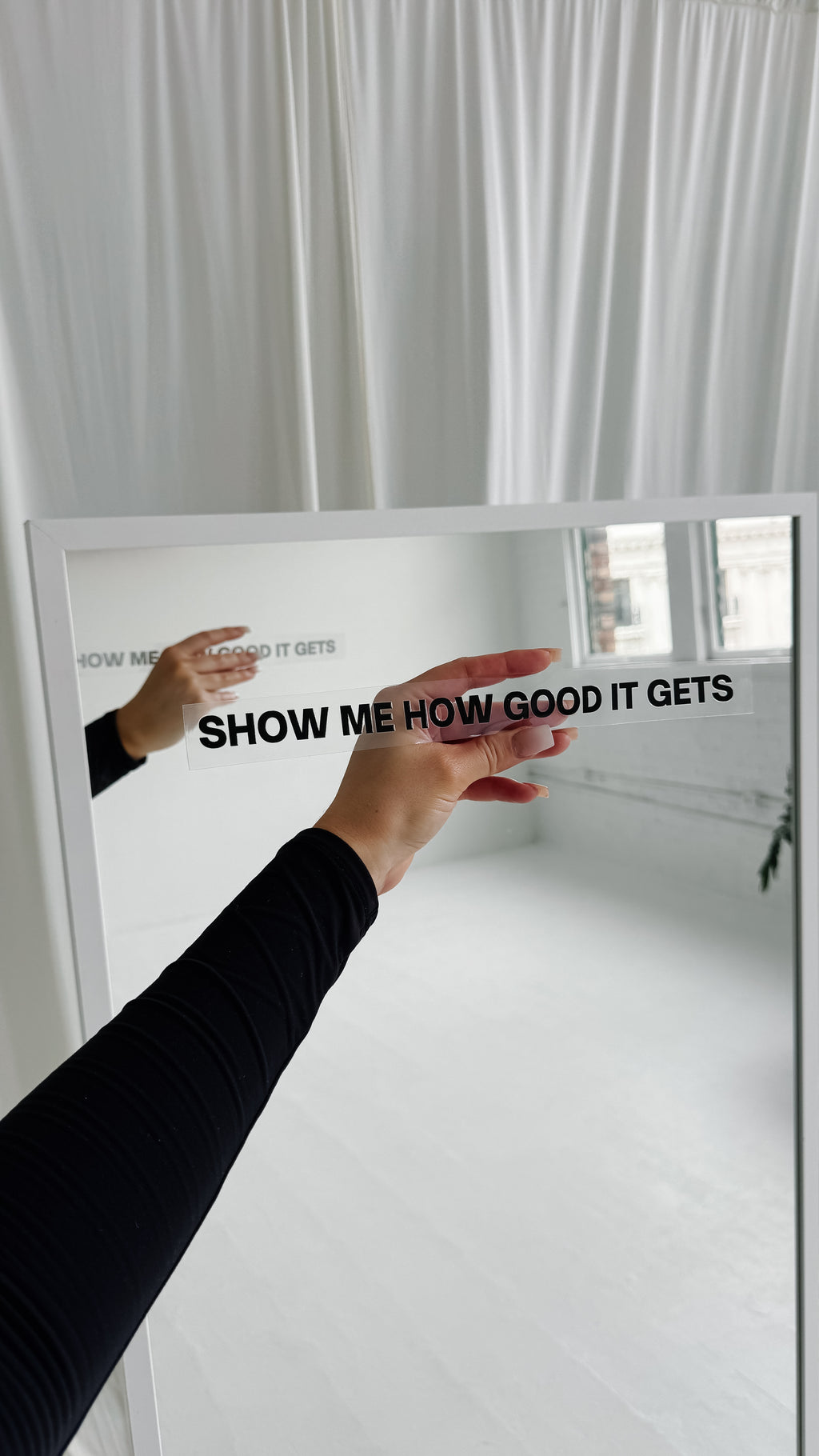 black mirror sticker / show me how good it gets