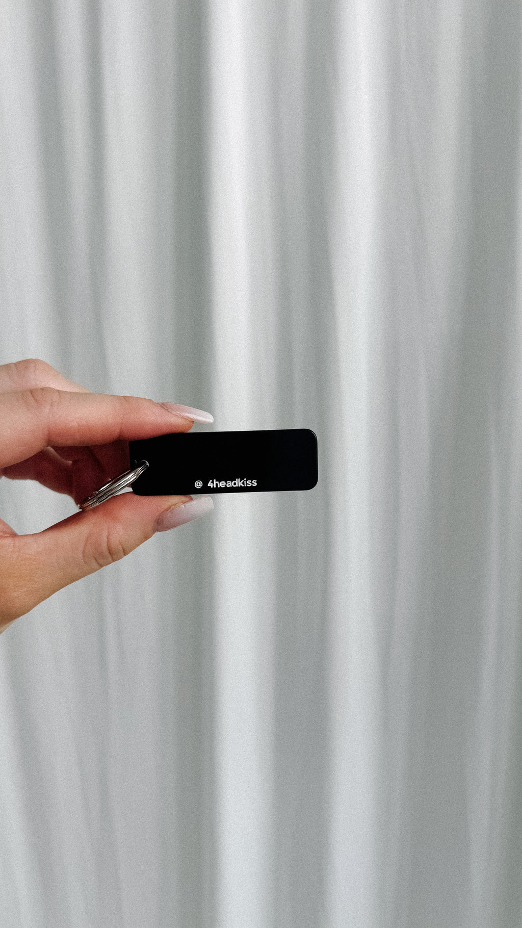trendy black acrylic rectangle keychain / whatever you want